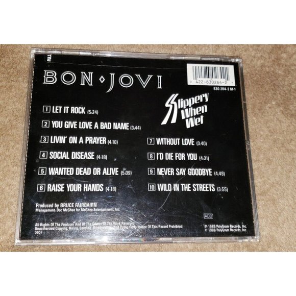 BON JOVI cd SLIPPERY WHEN WET - Picture 2 of 3